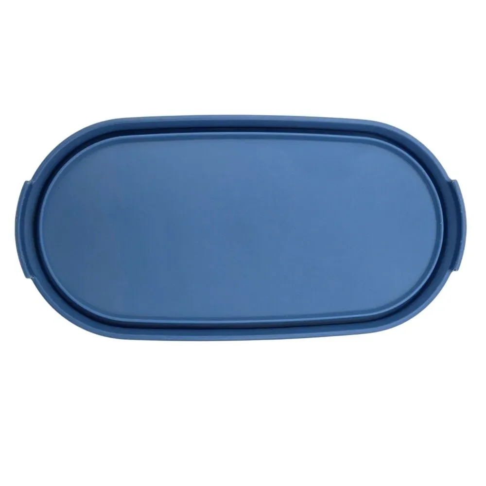 Lot 2 Tupperware 1616 Blue Oval Modular Mate Replacement Lids Seals 1611-1615